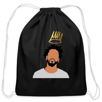 drake - Cotton Drawstring Bag - black - Front