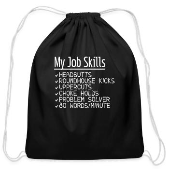 My Job Skills - Cotton Drawstring Bag - black - Front