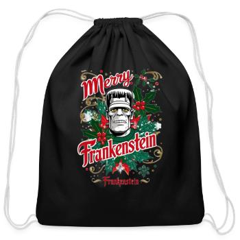 DR Frank Merry Christmas - Cotton Drawstring Bag - black - Front