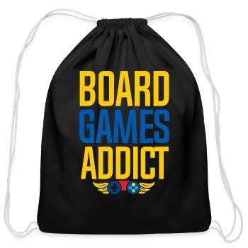 Games Addict - Cotton Drawstring Bag - black - Front