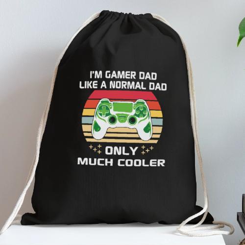 Gamer Dad: Much Cooler - Cotton Drawstring Bag