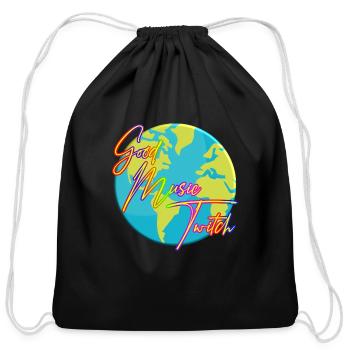 Good Music Twitch - Cotton Drawstring Bag - black - Front
