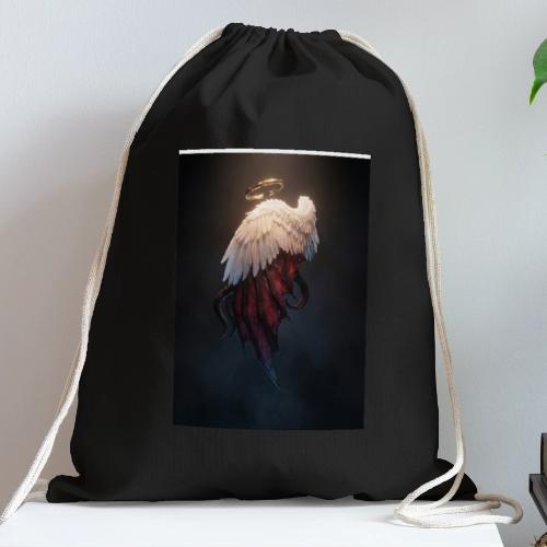 Angel vs Demon Wings Dark Aesthetic Gothic T-Shirt - Cotton Drawstring Bag