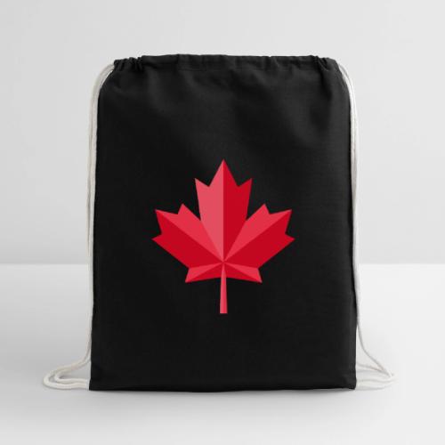 Canadian red maple leaf - Cotton Drawstring Bag