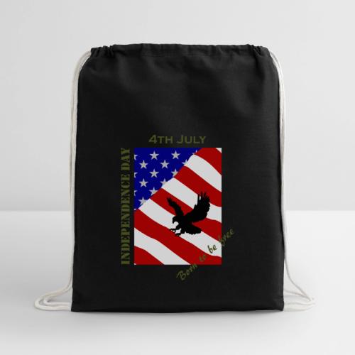 4th July Independence Day - Cotton Drawstring Bag