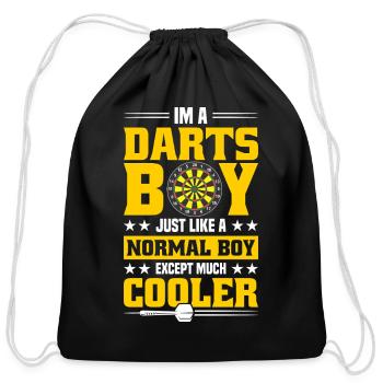 Darts Dart Player - Cotton Drawstring Bag - black - Front