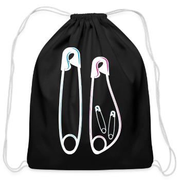 surprise pregnancy announcement - Cotton Drawstring Bag - black - Front