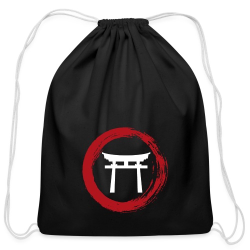 Enzo with Black Gate - Cotton Drawstring Bag