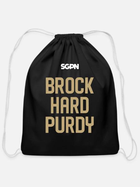 Brock Hard Purdy Fantasy Football - Cotton Drawstring Bag - black