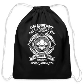 Being a Scout is not a hobby - Cotton Drawstring Bag - black - Front