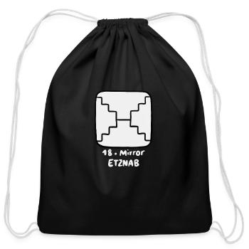 Mayan Sign - Mirror ETZNAB - Dreamspell Tzolkin - Cotton Drawstring Bag - black - Front