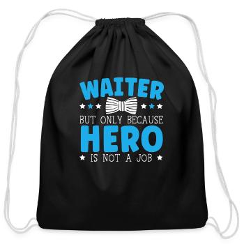 Waiter Waitress Bartender Mixologist Bartending 7 - Cotton Drawstring Bag - black - Front