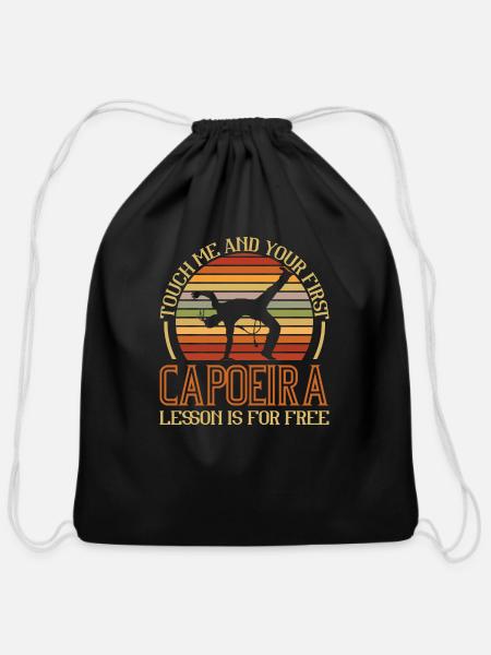 Capoeira Brazilian Mixed Martial Arts - Cotton Drawstring Bag - black