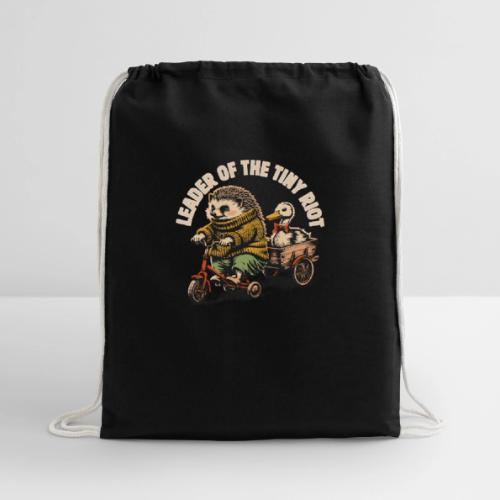 Leader of the Tiny Riot Design - Cotton Drawstring Bag