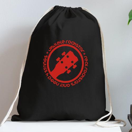 Ukulele Rockstar - Cotton Drawstring Bag