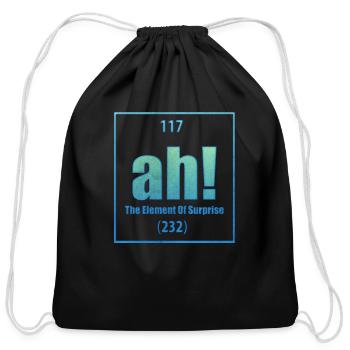 ah the elemant of surprise 232 - Cotton Drawstring Bag - black - Front
