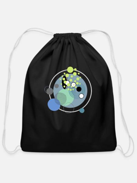 BOHO DESIGN - Cotton Drawstring Bag - black