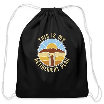 Horse Lover Equestrian Riding This Is My - Cotton Drawstring Bag - black - Front