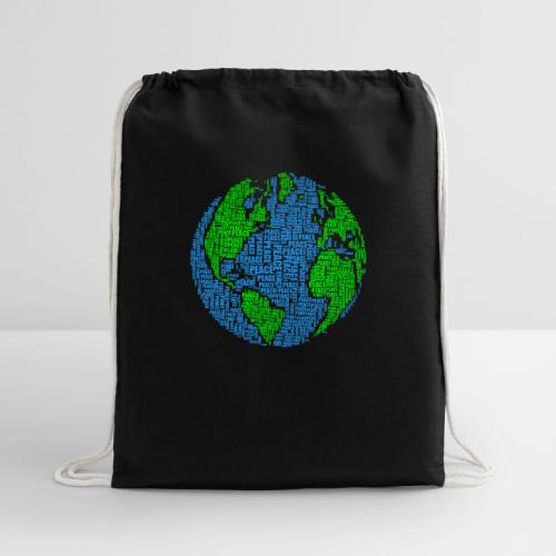 Global PEACE Sphere - Cotton Drawstring Bag