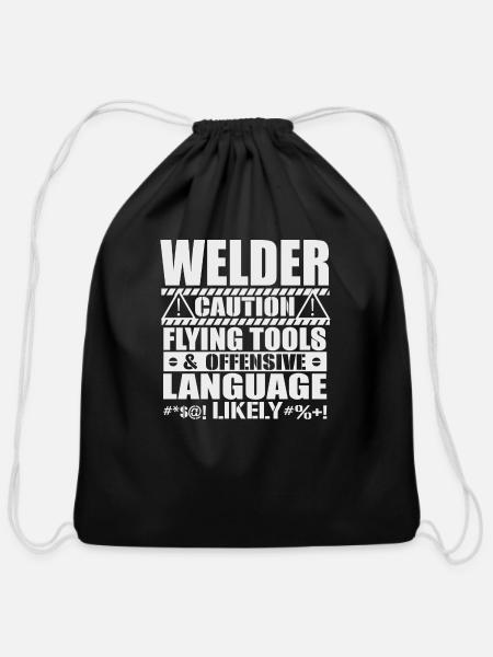 WELDER - Cotton Drawstring Bag - black