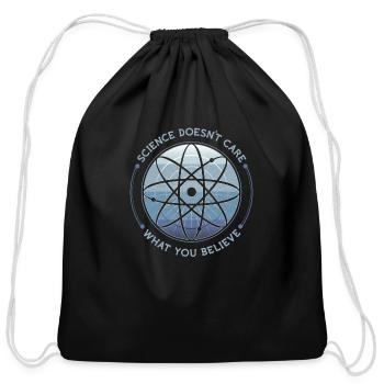 Science Doesn't Care - Cotton Drawstring Bag - black - Front