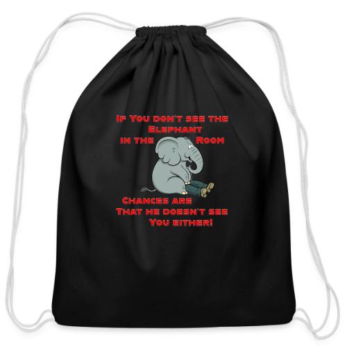 Elephant in the Room Meme - Cotton Drawstring Bag