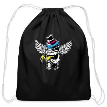 Spray World - Cotton Drawstring Bag - black - Front