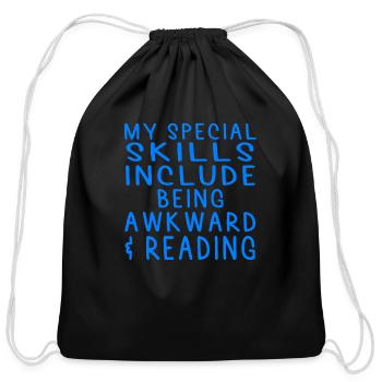 Special Skills Reading - Cotton Drawstring Bag - black - Front