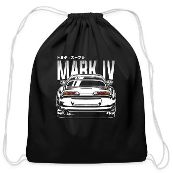 Toyota Supra Mk4abcdabcdabcdwhite Print - Cotton Drawstring Bag - black - Front