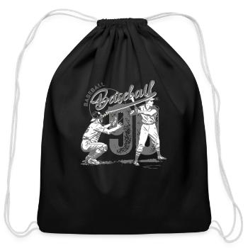 Rather be Playing Baseball - Cotton Drawstring Bag - black - Front