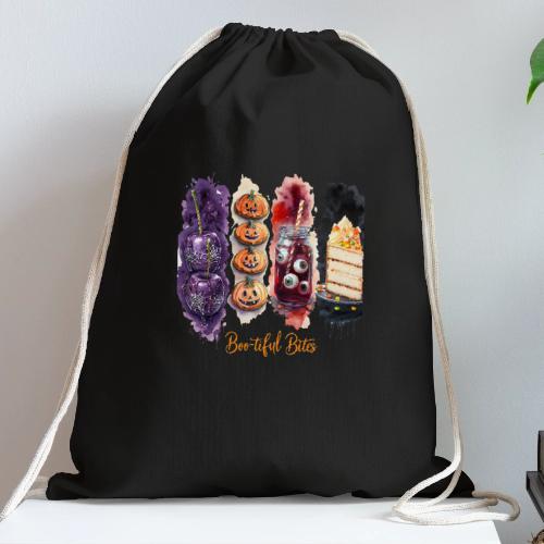 Spooky Cute Halloween Treats Art - Cotton Drawstring Bag