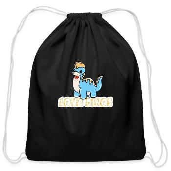 Dinosaur - Cotton Drawstring Bag - black - Front