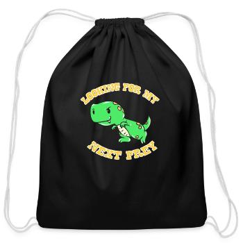 Dinosaur - Cotton Drawstring Bag - black - Front