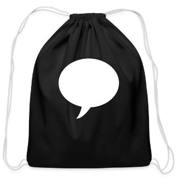 Bubble - Cotton Drawstring Bag - black - Front