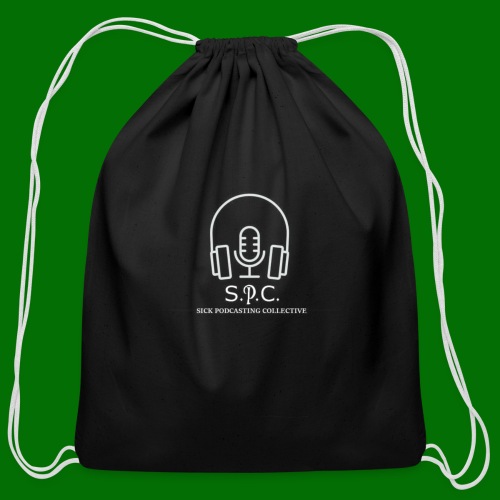 SPC Logo White - Cotton Drawstring Bag