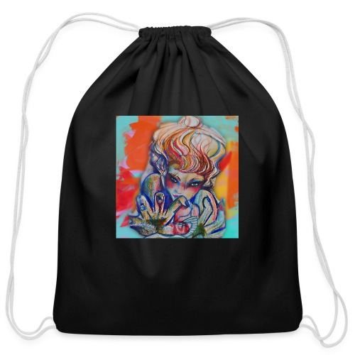 PAris and alex collection mermaid - Cotton Drawstring Bag