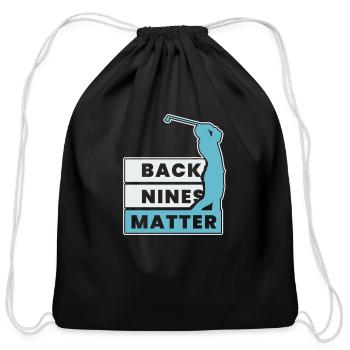 Back something matter - Cotton Drawstring Bag - black - Front