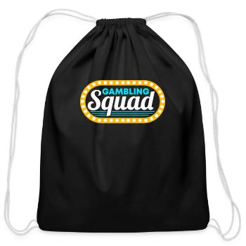 Gambling Squad Casino - Cotton Drawstring Bag - black - Front
