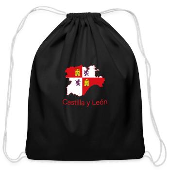 Castilla y León - Cotton Drawstring Bag - black - Front