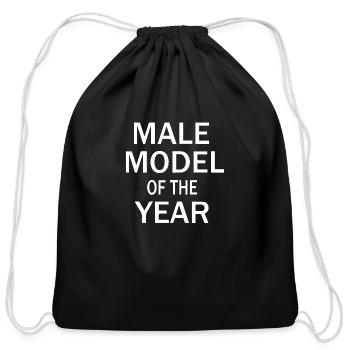 Male Model Of The Year Zoolander - Cotton Drawstring Bag - black - Front