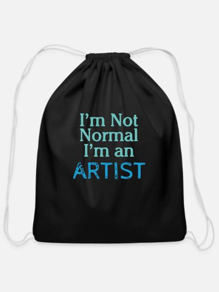 ARTIST - Cotton Drawstring Bag - black