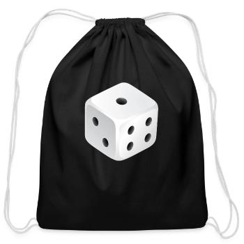 Game cube - Cotton Drawstring Bag - black - Front