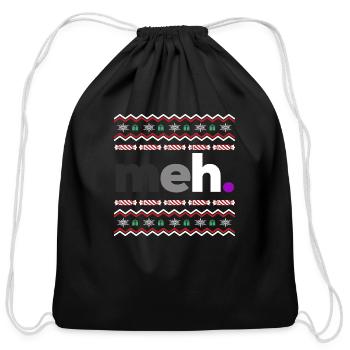 Christmas meh Ace. Asexual Pride. - Cotton Drawstring Bag - black - Front