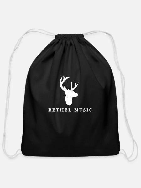 bethel music logo - Cotton Drawstring Bag - black
