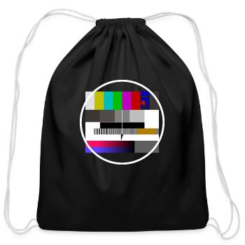 No signal TV screen FuBK - Cotton Drawstring Bag - black - Front