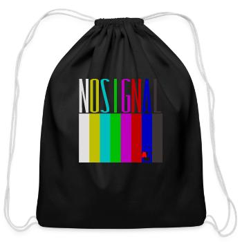 No signal TV screen EBU Colorbars - Cotton Drawstring Bag - black - Front