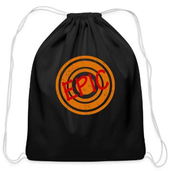 Epic Red Word - Cotton Drawstring Bag - black - Front