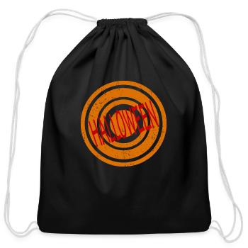 Halloween Red Word - Cotton Drawstring Bag - black - Front