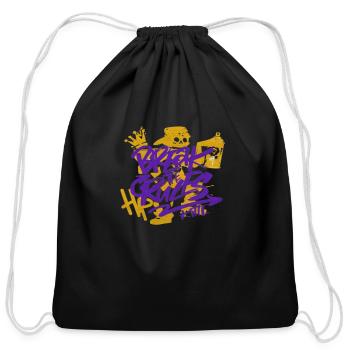 T-shirt is an edgy and urban-inspired garment that - Cotton Drawstring Bag - black - Front