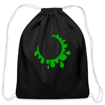 Green Slime Coffee Cup Stain - Cotton Drawstring Bag - black - Front